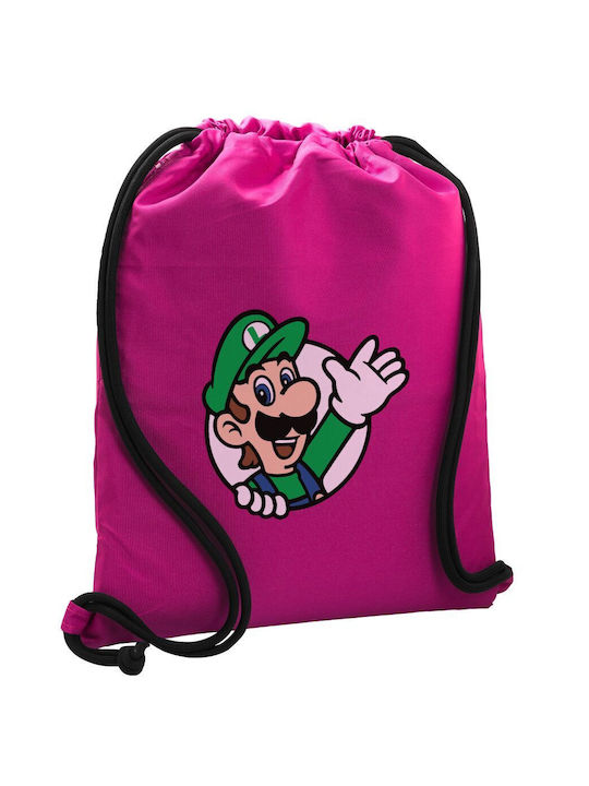 Koupakoupa Super Mario Luigi Win Kids Bag Pouch Bag Purple 40cmx48cmcm