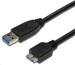 PremiumCord ku3ma2bk Regular USB 3.0 σε micro USB 2m Μαύρο