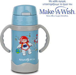 Nava Bottle Thermos Dinosaur Non Spill 300ml Blue