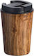 Asobu Glass Thermos Stainless Steel 380ml Brown