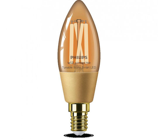 Philips Bec Smart LED 4.9W pentru Dulie E14 și Formă C35 alb cald 370lm