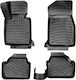 Carro Set of Front and Rear Mats 4pcs Tray Type for BMW Series 1 2004-2012 Black