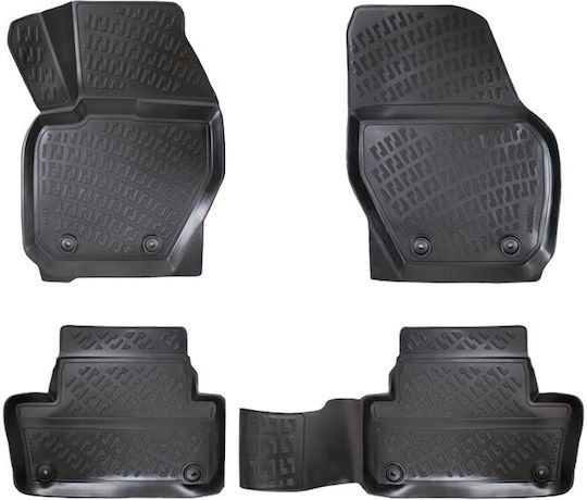 Carro Set of Front and Rear Mats 4pcs Tray Type for Volvo XC 60 2010+ Black