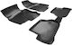Carro Set of Front and Rear Mats 4pcs Tray Type for Seat Leon / Toledo Skoda Octavia Volkswagen Golf / Bora / Beetle / Beetle (New) Black