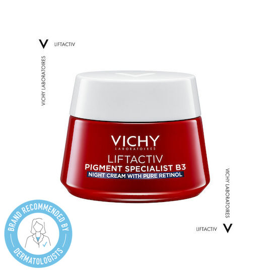 Vichy Liftactiv Pigment Specialist B3 Λευκαντική Κρέμα Προσώπου Νυκτός κατά των Πανάδων με Ρετινόλη & Νιασιναμίδη 50ml