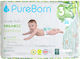 PureBorn Tape Diapers Organic Bamboo No 3 For 5.5-8kg 28 Pieces