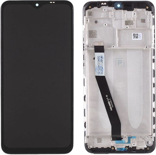 Xiaomi Redmi 9 Display And Digitizer With Frame Carbon Gray Oem