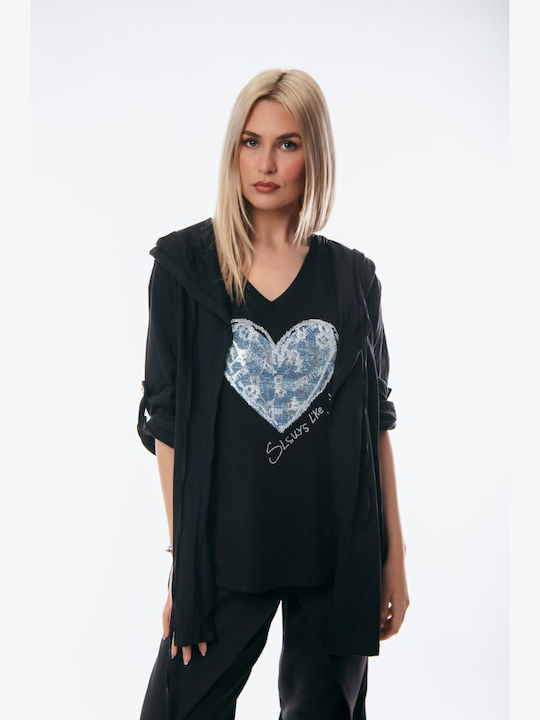 Boutique Damen Jacke Black