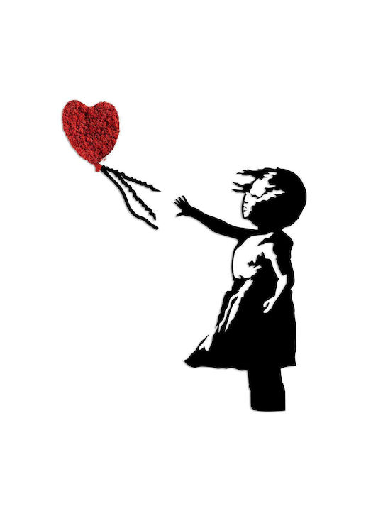Wallity Decorative Silhouette Banksy Handmade Black Metal 105x85cm