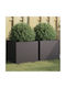 vidaXL Set 2 Planters Plastic Black