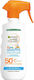 Garnier Sensitive Advanced Hypoallergenic SPF50 Waterproof Kids Sunscreen Spray for Face & Body 270ml