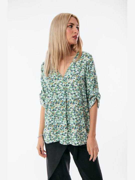 Boutique Damen Sommer Bluse Kurzärmelig Veraman