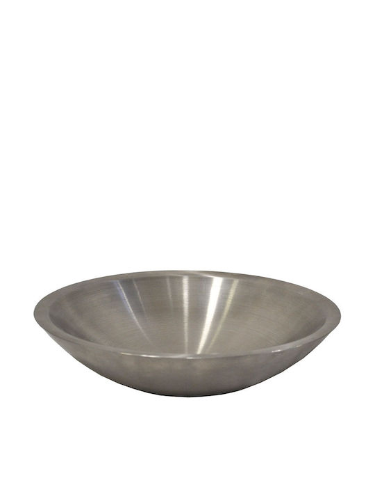 Sinialo Fruit Bowl Inox Silver 34x9cm