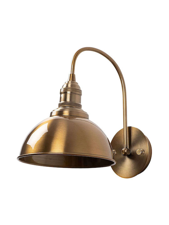 Opviq Lampă de Perete cu Bază de Bec E27 Auriu 27 cm