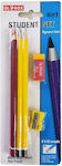 Pencil Set with Scraper and Eraser 6pcs