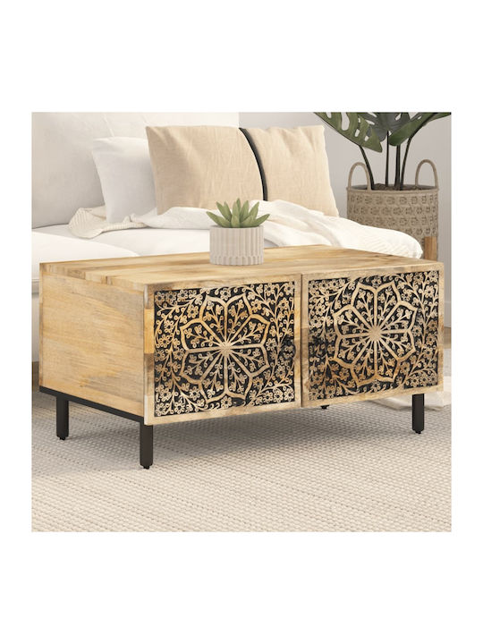 Rectangular Coffee Table made of Solid Wood Coffee L80xW50xH40cm