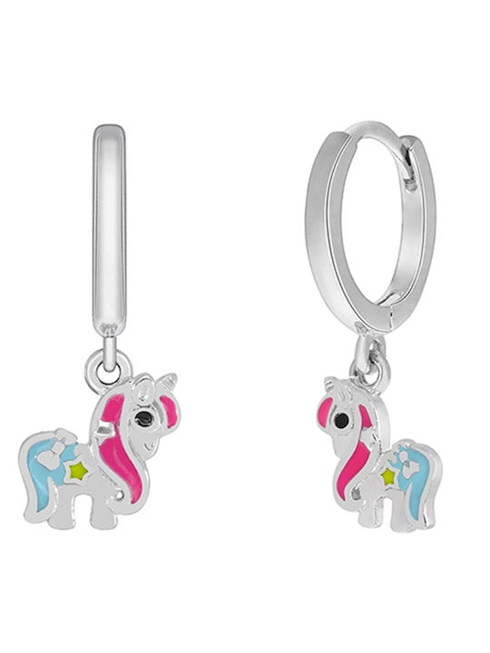 Silver Children's Pony Earrings Ps06