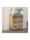 Cabinet Storage Made of Metal & Wood with 3 Drawers L60xW33xH75cm