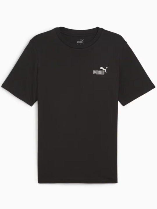Puma Graphics T-shirt Bărbătesc cu Mânecă Scurtă BLACK