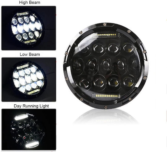 Front Lamp 7" Led Passing, High Beam, Position, Daytime Running Lamp 1 Pc
