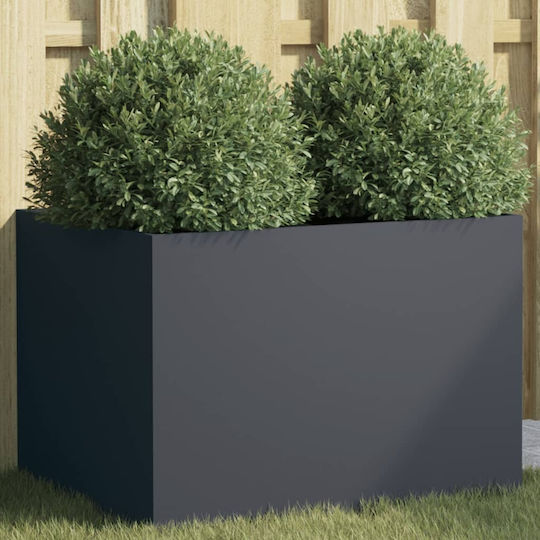 vidaXL Planter Box Plastic Charcoal 62x46x47cm.