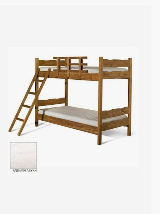 Etagenbett 8042 Holz für Matratze 120 x 200 Weiß