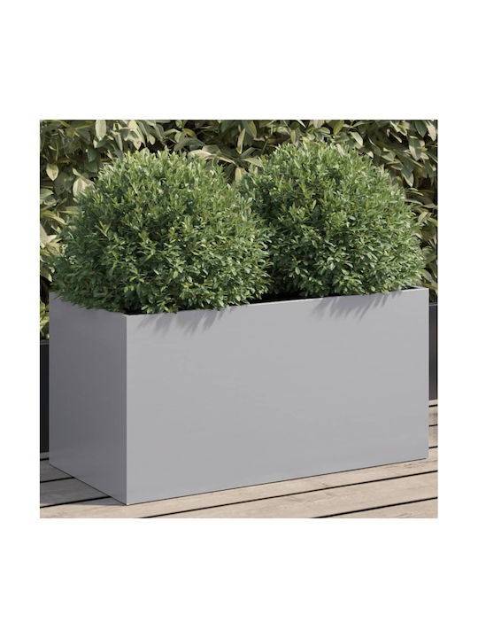 vidaXL Planter Box 62x30cm Silver 841594