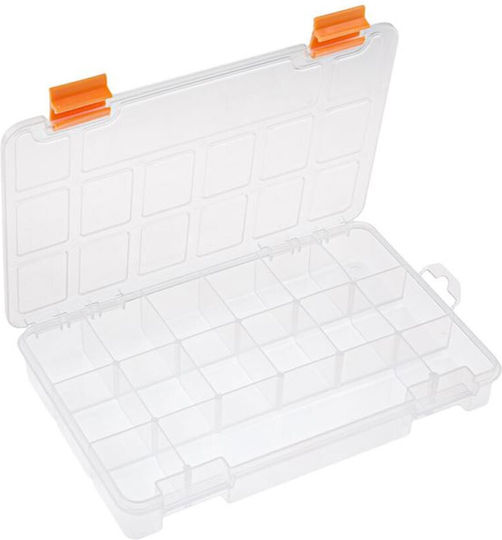 Plastic Storage Box with Lid Transparent 23x15x3.3cm 1pcs