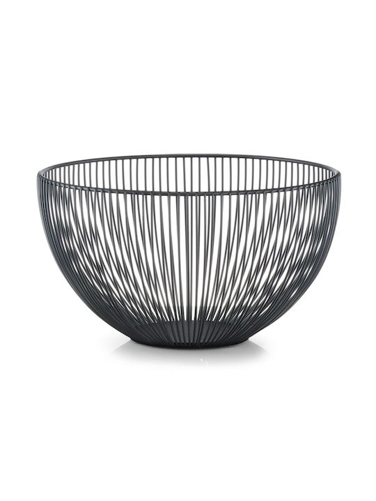 Zeller Fruit Bowl Metallic Black 25x14cm