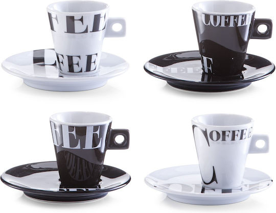 Zeller Cană Espresso Din porțelan Alb