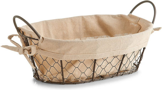 Zeller Bread Box Metallic Beige 30x21x11cm