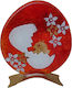 Kallisti Glass Easter Egg Glass Red In Red-White The Metal Base Is In Gold Colour