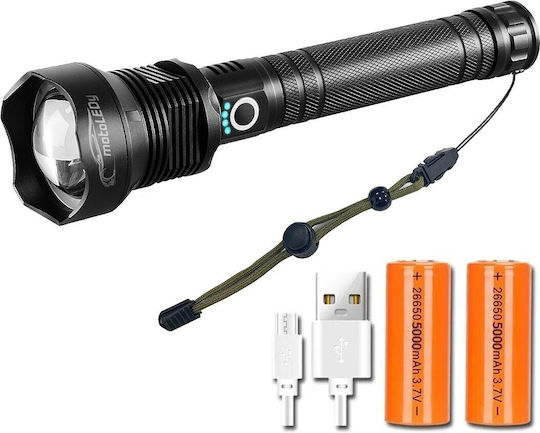 Επαναφορτιζόμενος Φακός LED IP67 με Μέγιστη Φωτεινότητα 15000lm 2τμχ