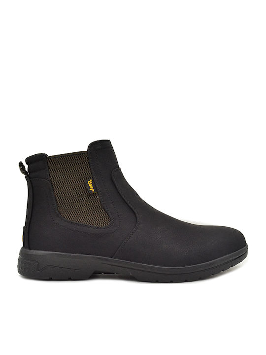 Jeep Footwear Кожени Chelsea Мъжки Ботуши Черни