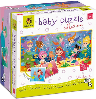 Puzzle pentru copii: Puzzle cu două fețe - Sirene (8x4buc/32buc) - Ludattica