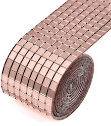 Adhesive Mirror Tape For Home Design And Decor Objects, 1024 Pieces, Size 4 X 100 Cm, Pink, Original Deals®