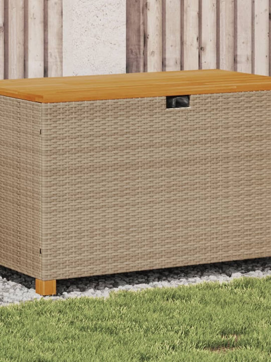 vidaXL Outdoor Storage Box Beige L110xW55xH63cm
