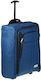 Colorlife Valiză de Călătorie Cabină Textilă Albastru cu 2 roți Înălțime 55cm