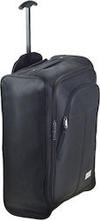 Colorlife Cabin Travel Suitcase Fabric Black with 2 Wheels Height 55cm