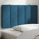 vidaXL Fabric Bed Headboard Cushion Blue 90x45cm