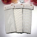 Straws Paper Silver 25pcs