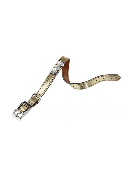 Ferplast Hundehalsband Leder in Gold Farbe