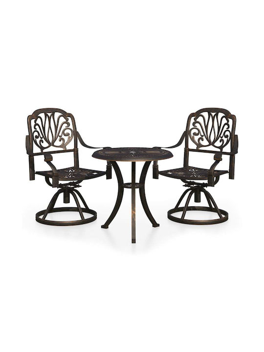 Set Outdoor Lounge Bronze Bistro 3pcs