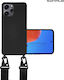 Sonique Back Cover Silicone 0.5mm with Strap Bl...