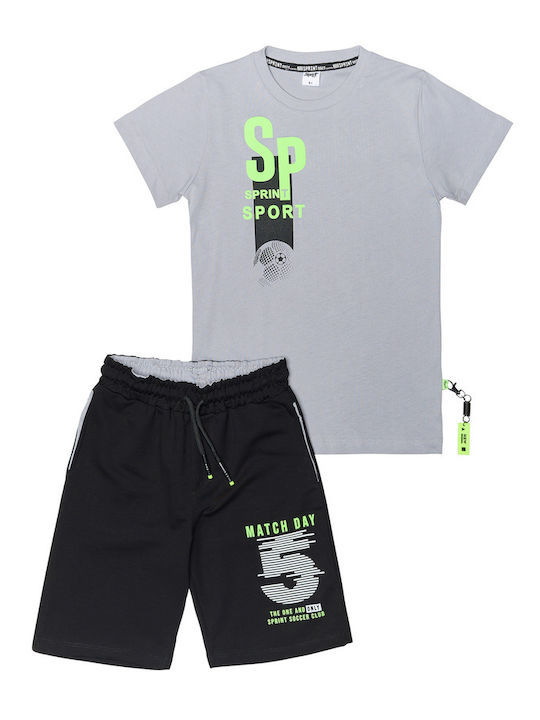 Sprint Kids Set with Shorts Summer 2pcs gri