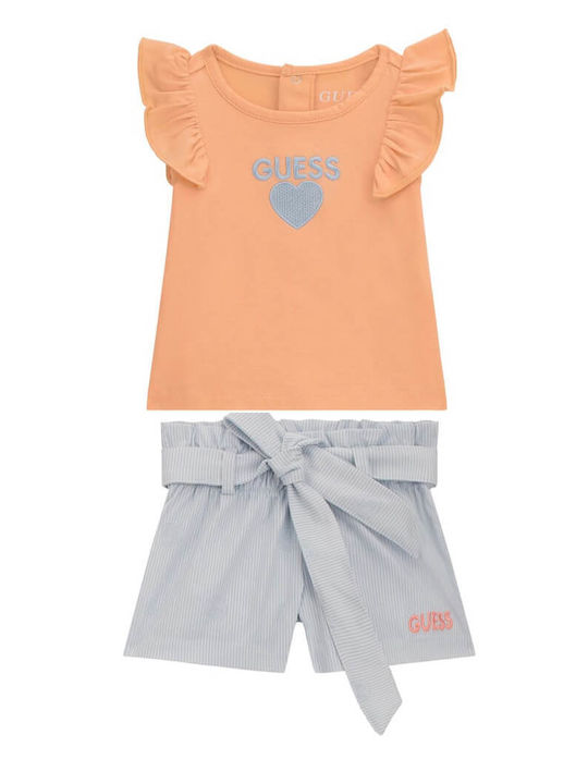 Guess Kids Set with Shorts Summer 2pcs Peaches