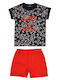 Kids' Set with Shorts Summer 2pcs Navy Blue Boys Will Be Boys