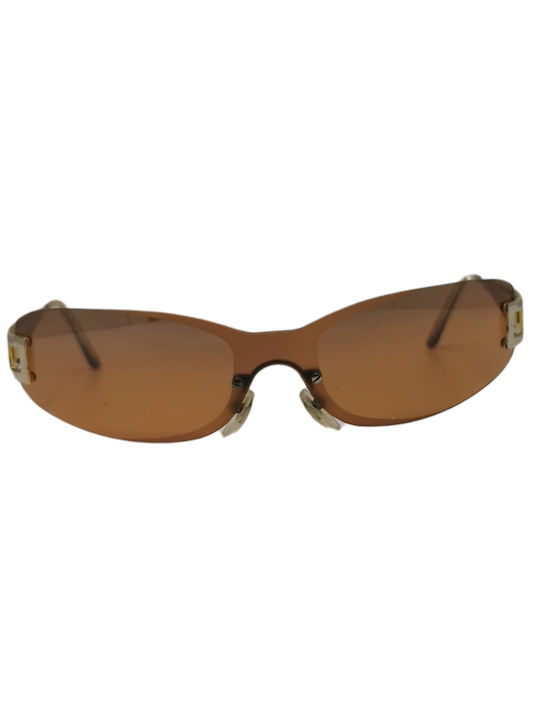 Bvlgari Women's Sunglasses with Brown Metal Frame and Brown Lens BV521 184/60