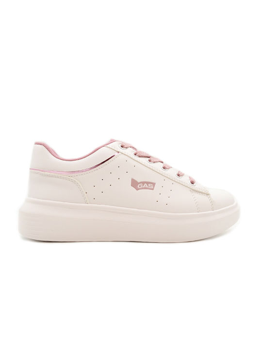 Gas Damen Sneakers White Pink