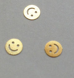 50 Metallic-Nagelschmuck Gold Happy Face [40502059-21] (beinhaltet 6 Stück)